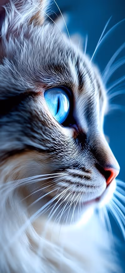 Cat close-up portrait wallpaper