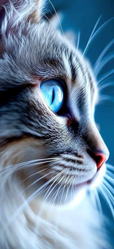 Cat close-up portrait wallpaper