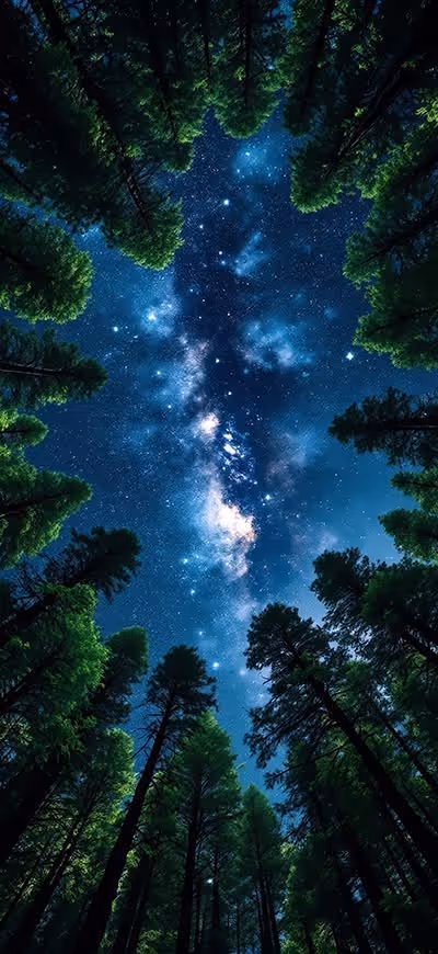 Night Sky and Trees wallpaper
