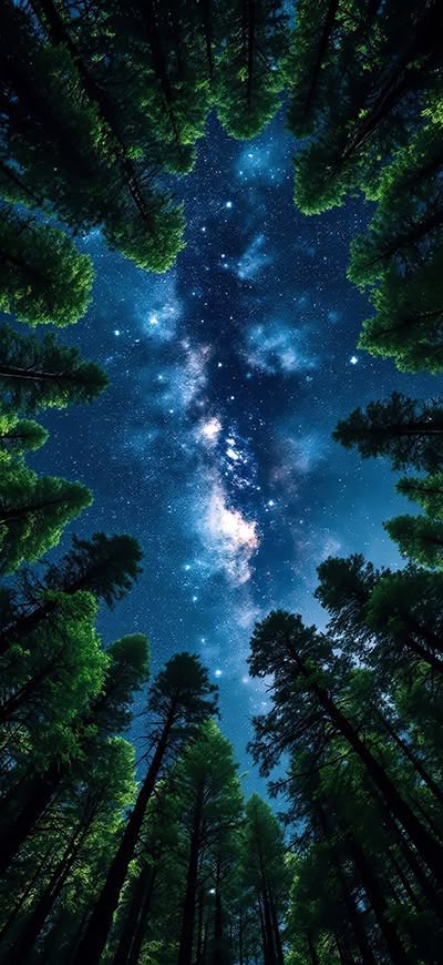 Nigh Sky and Trees wallpaper