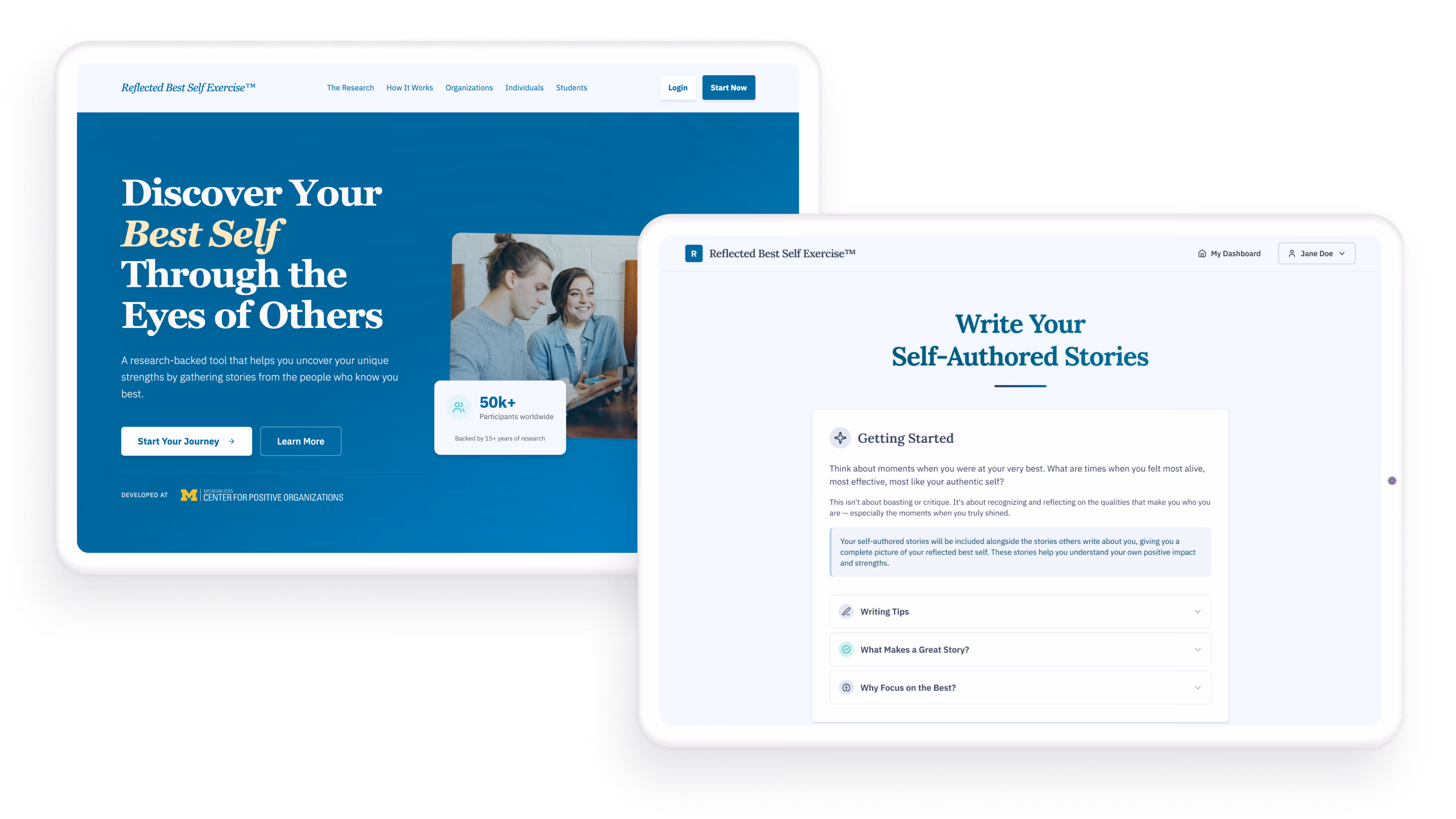 Rapidly Rebuilding EnlivenWork’s Reflected Best Self Exercise