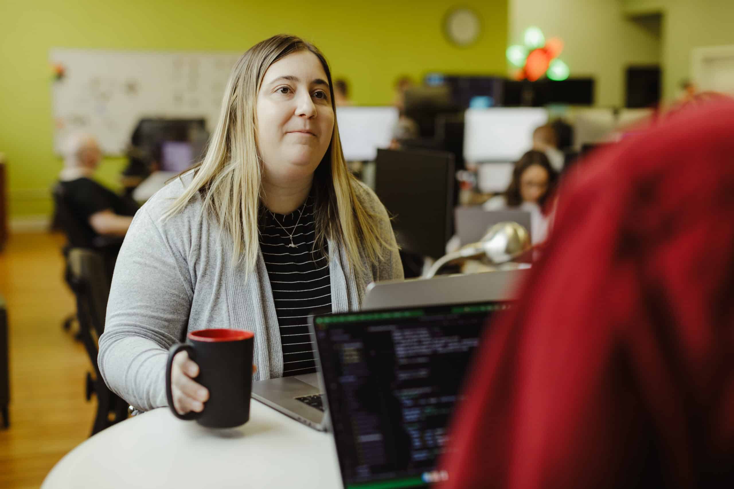 Post author Sivhaun Sera talks with a co-worker about Three Reasons PdfSharpCore Fields Won't Show Up in Chrome