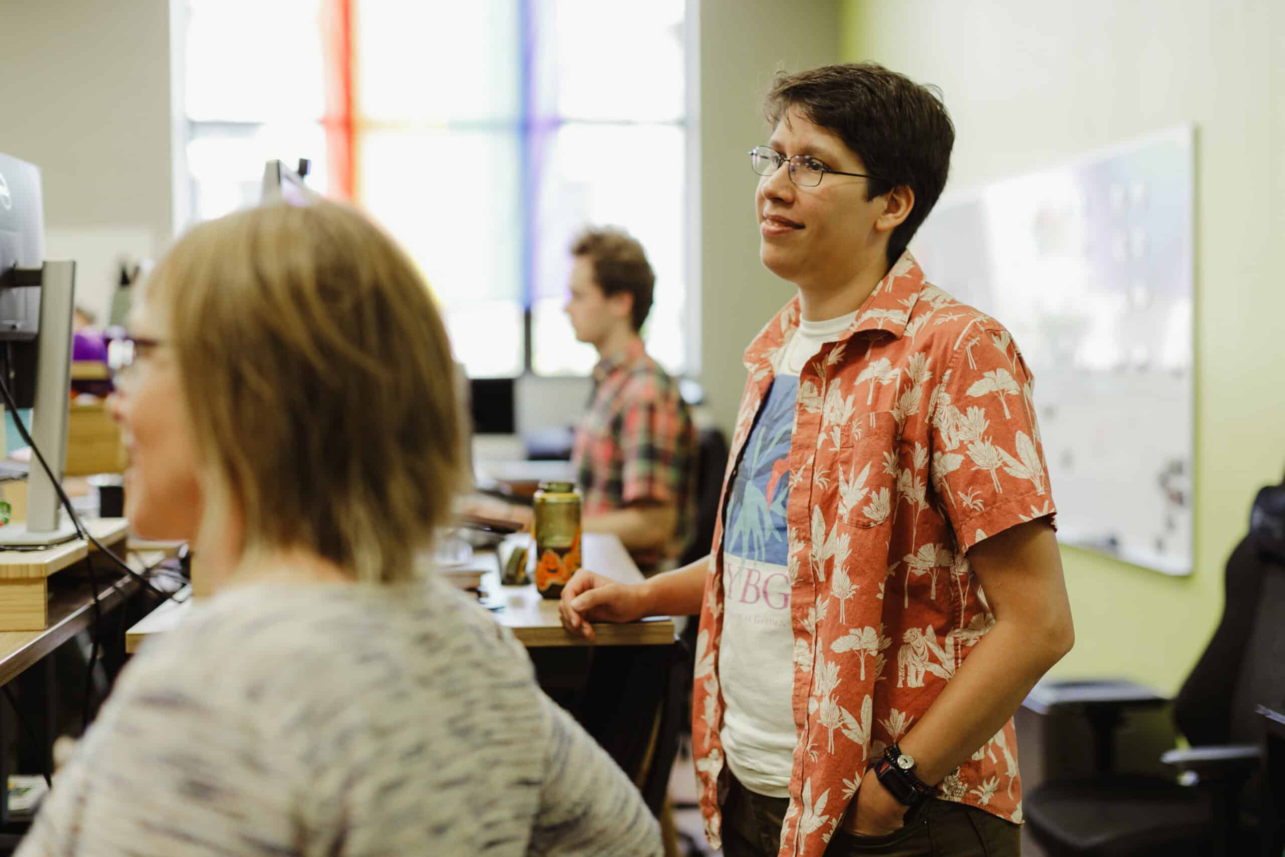 Pictured is Sam Thorne, author of this post: Small Habits To Help Your Teammates ShineThe Team being impressive and being met with my love and adoration for them