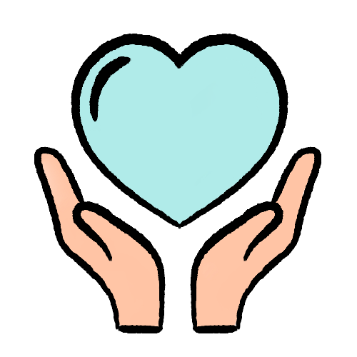 Hands holding a heart