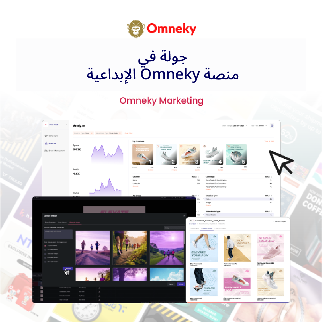منصة Omneky الإبداعية القائمة على الذكاء الاصطناعي والتي تعرض قوالب الإعلانات وتحليلات الأداء وأدوات تحرير الفيديو لإنشاء إعلانات مبسطة.