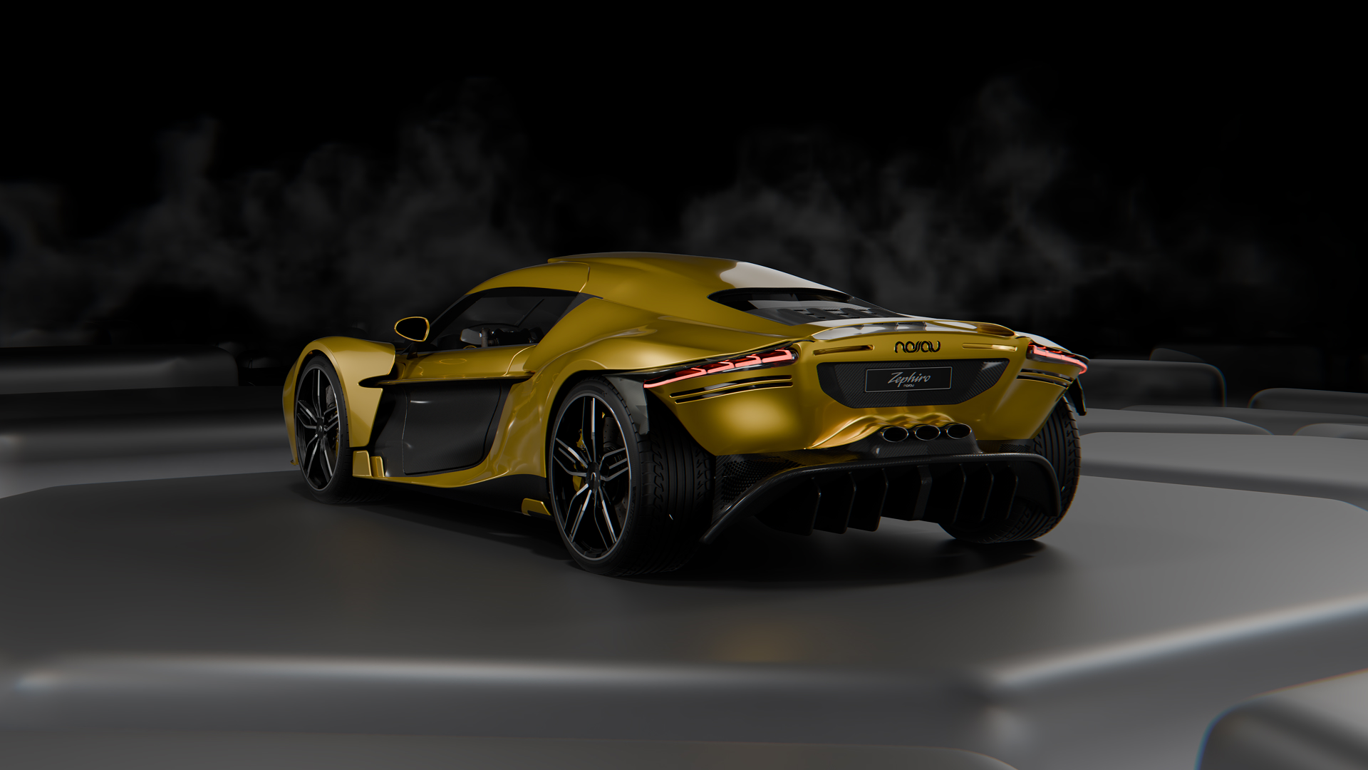 Nassau Zephiro concept hypercar, rear three-quarter view