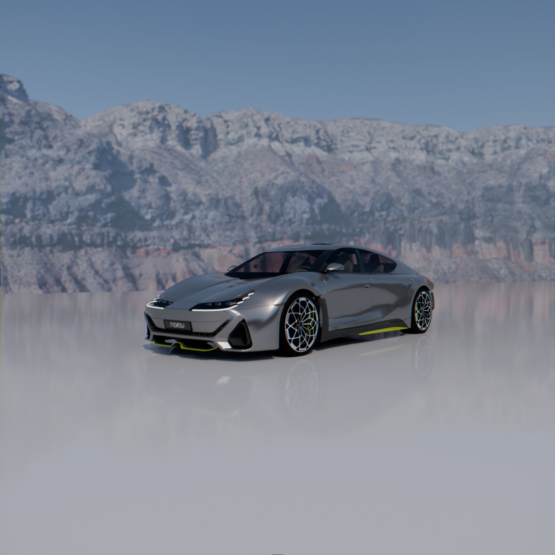 Nassau EV GT, a four-seat electric grand tourer concept, front three-quarter view