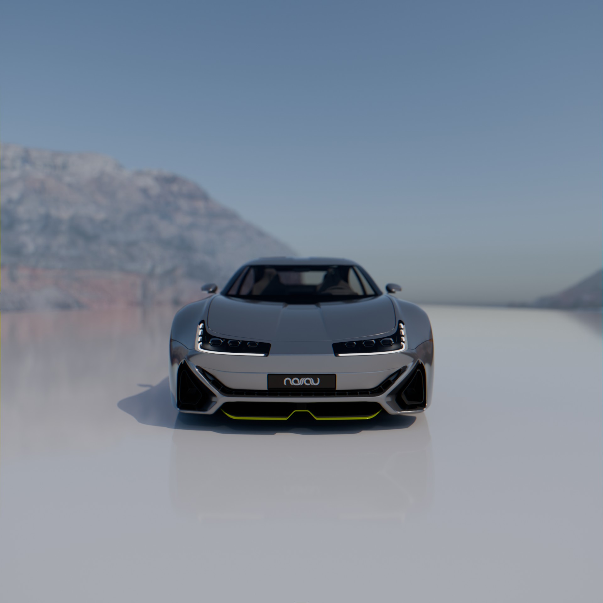 Nassau EV GT, a four-seat electric grand tourer concept, front view