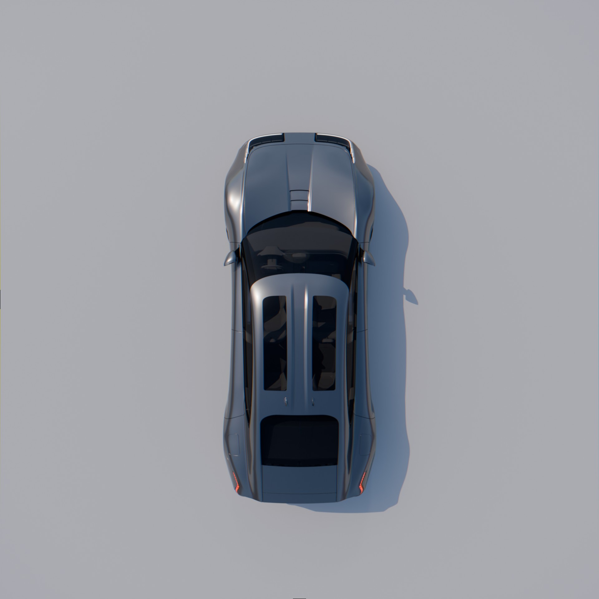 Nassau EV GT, a four-seat electric grand tourer concept, top view