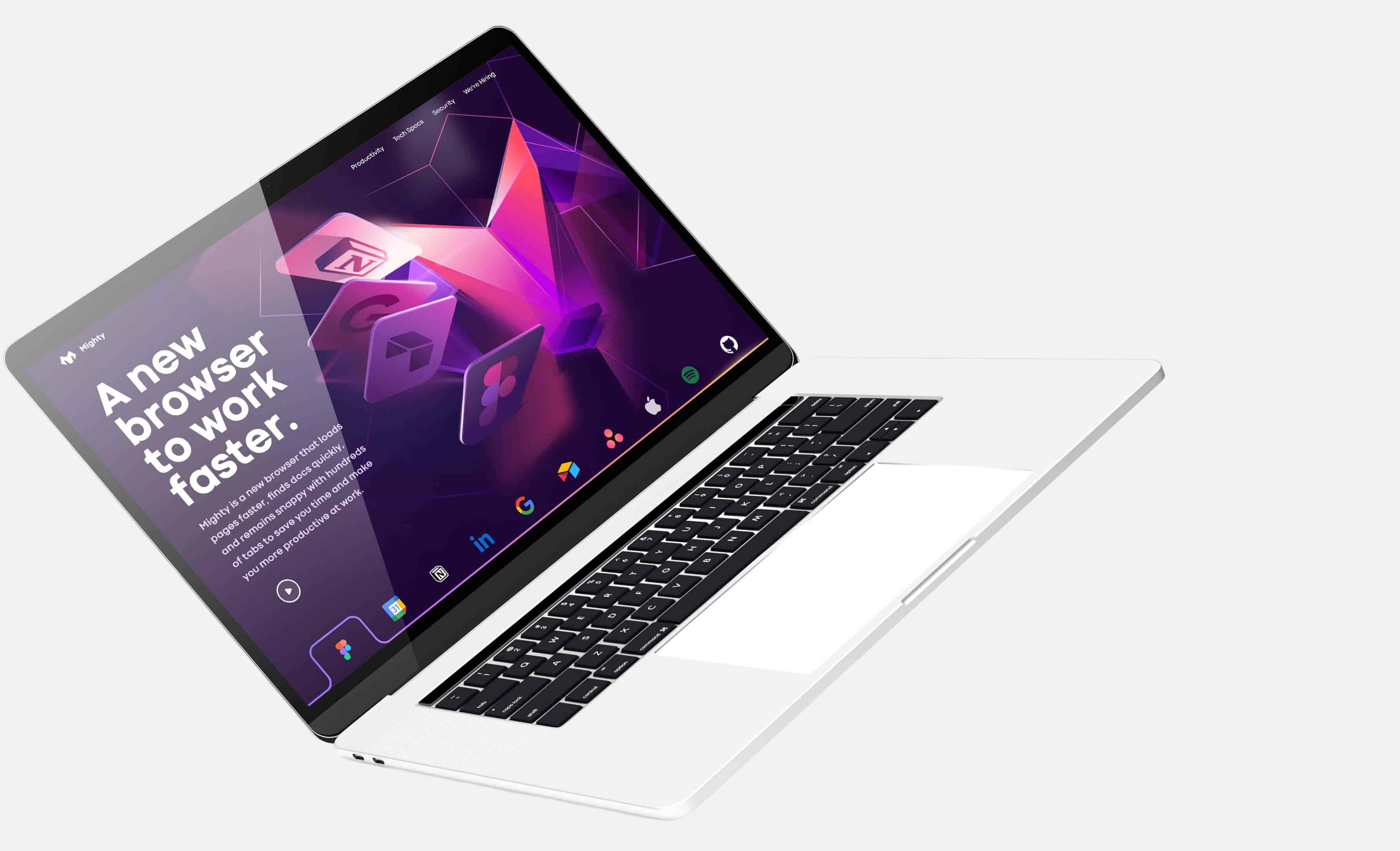 Przykładowa witryna w kolorze megenta