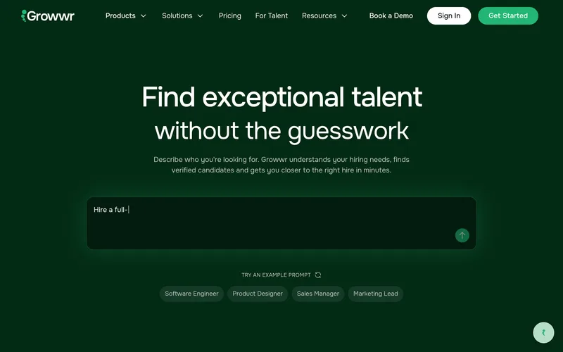 Growwr AI website