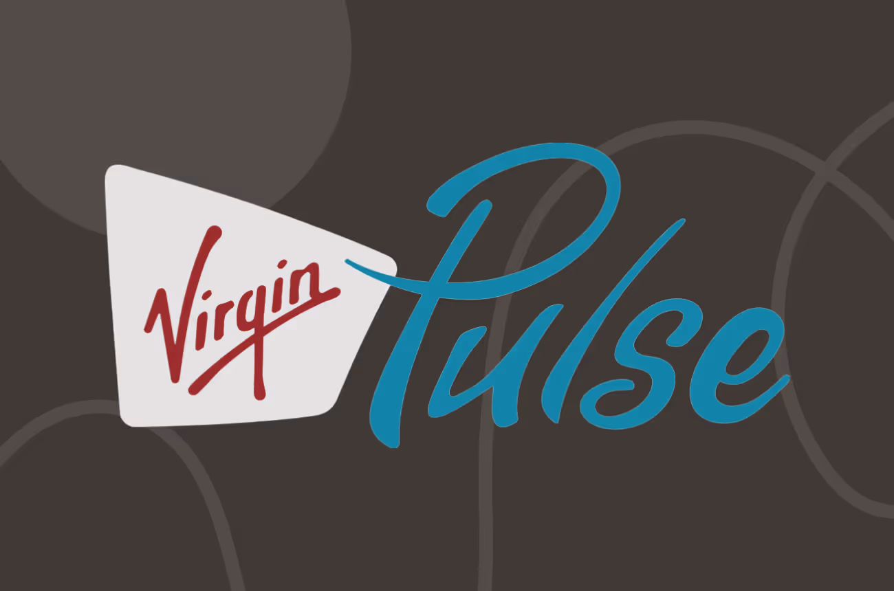 Virgin pulse logo on green background