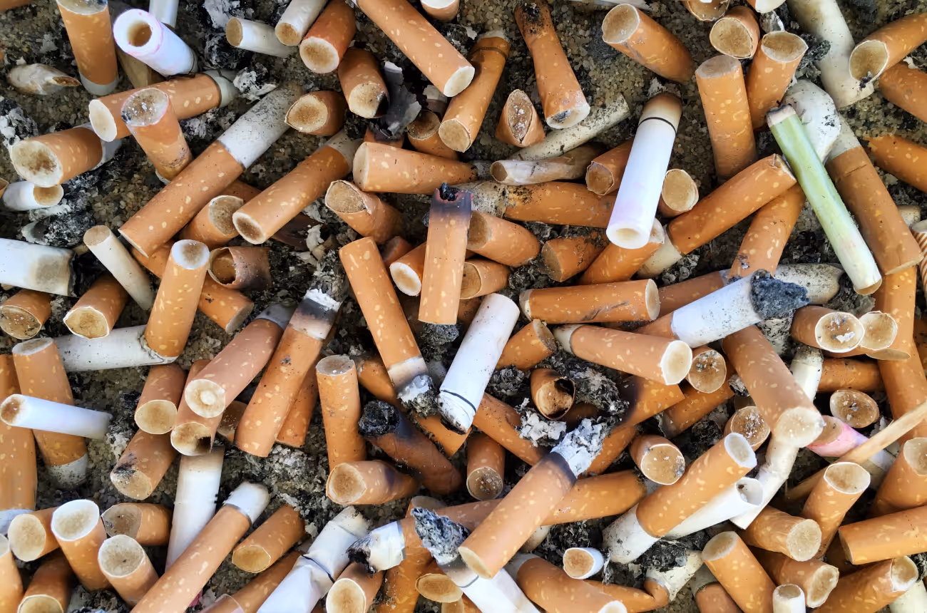 pile of cigarettes