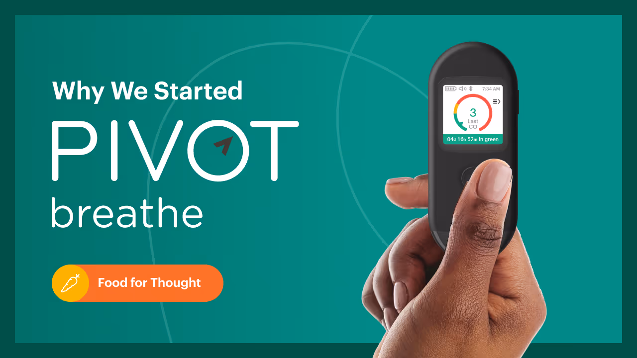 hand holding the Pivot Breath Sensor