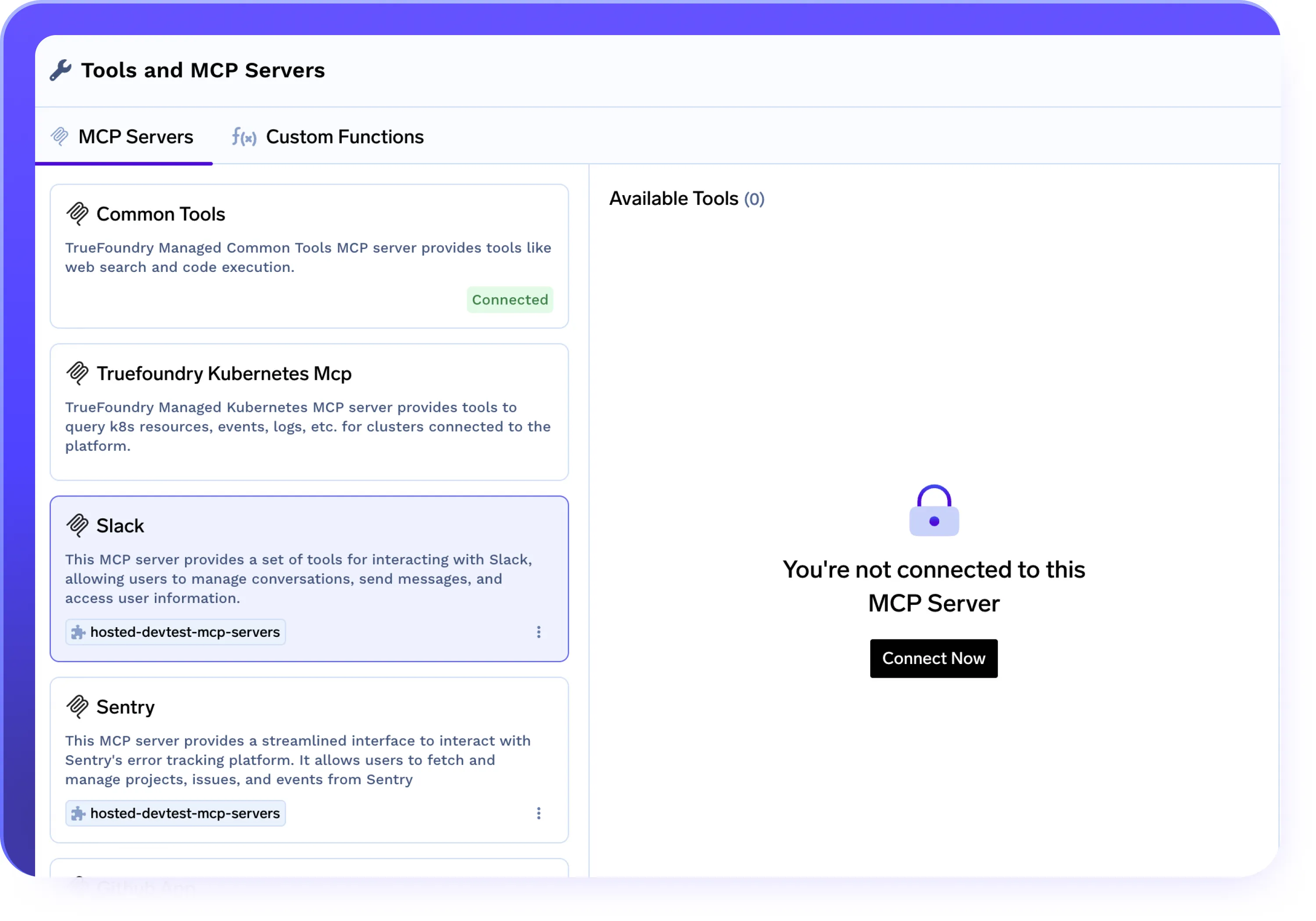MCP Server Connection Status