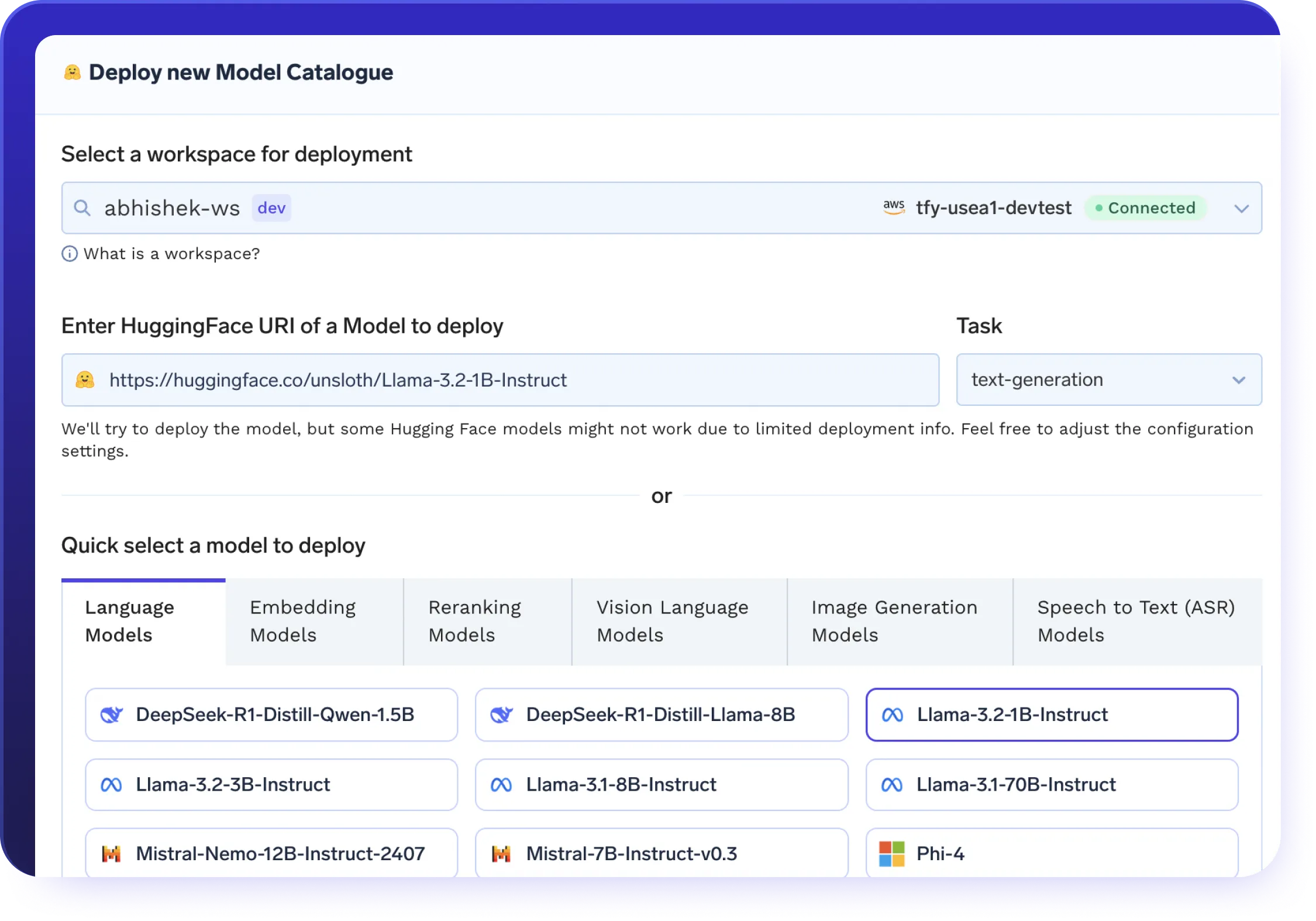 AI Gateway Model Deployment