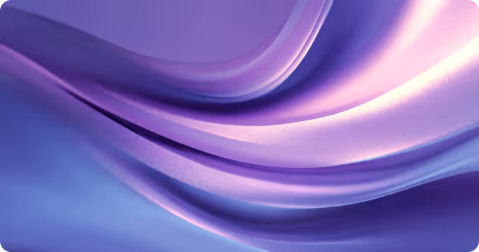 Purple and blue wavy fabric with smooth folds and gradient colors on white background texture.