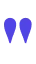 Two blue quotation mark icons on white background for citation and dialogue representation purposes.