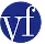 Blue circular logo with white serif letters V and F.