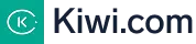 Kiwi.com logo with green square and white letter K and circle next to website text.