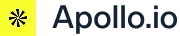 Apollo.io logo with yellow square and black asterisk symbol next to text.