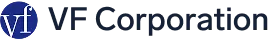 VF Corporation logo featuring blue circle with white letters and text on white background.