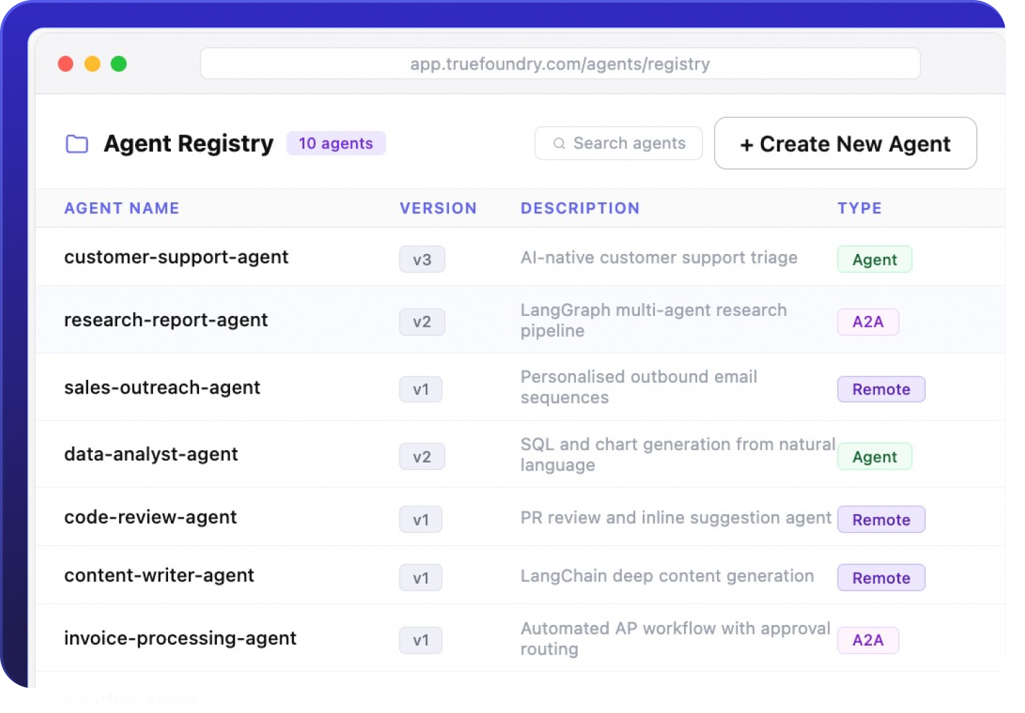 Agent Gateway for AI Agent Registry