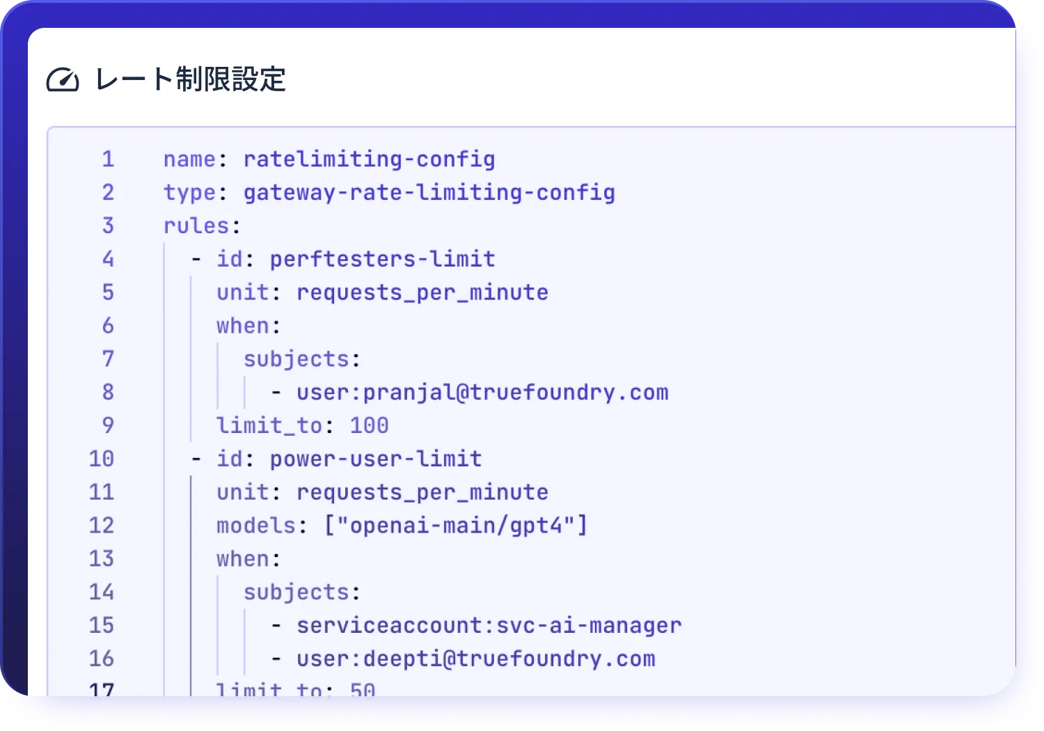 AI Gateway レート制限