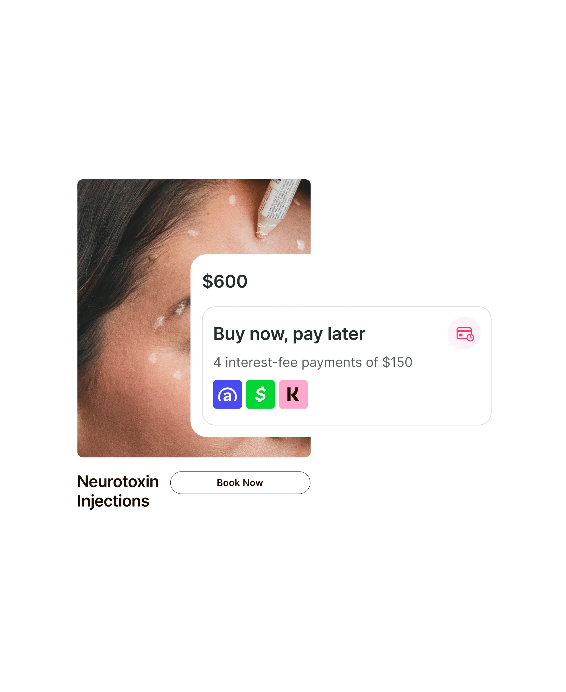 Closeup of a photo of a woman’s face getting marked for Neurotoxin treatment injections