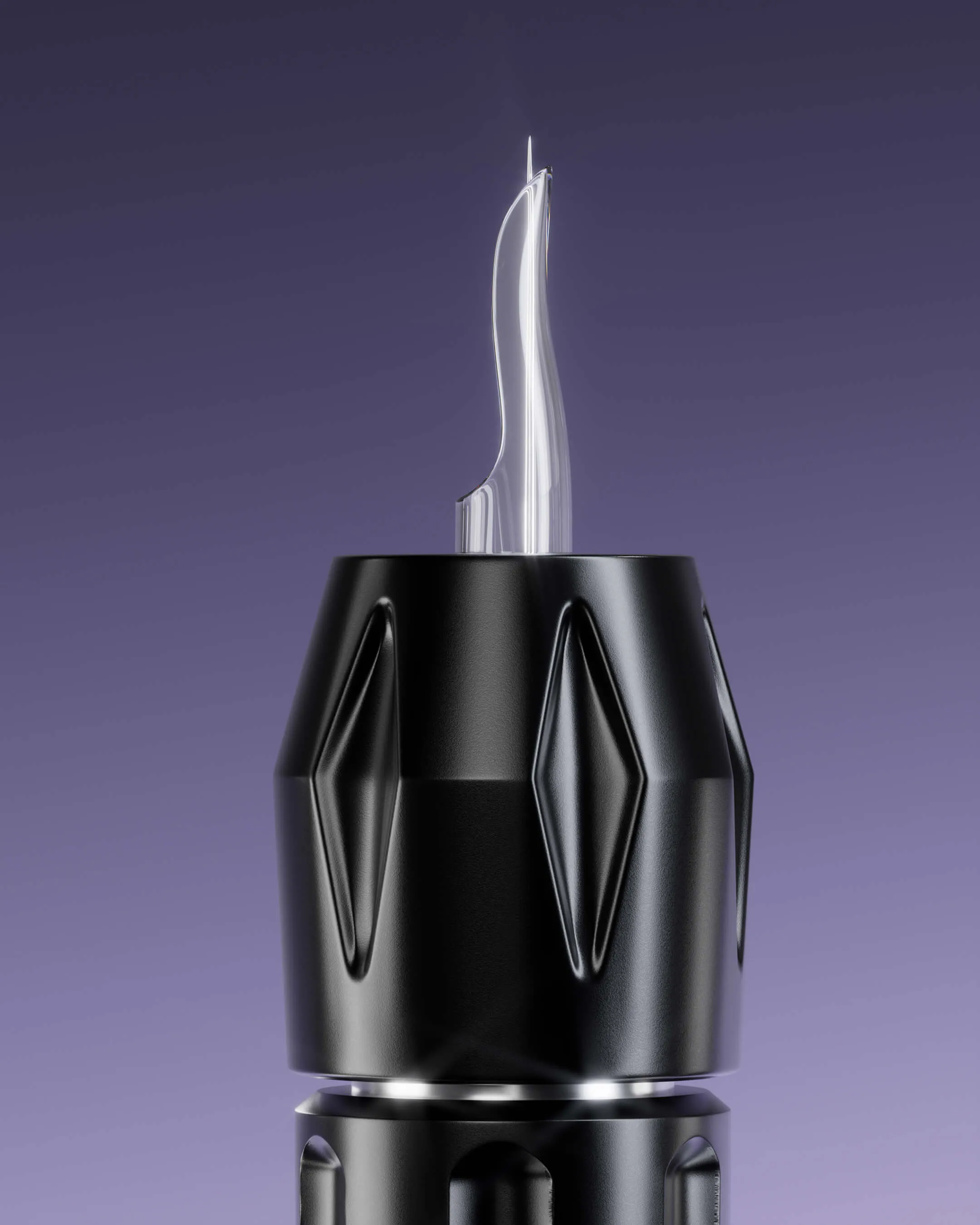 Closeup of a tattoo machine grip