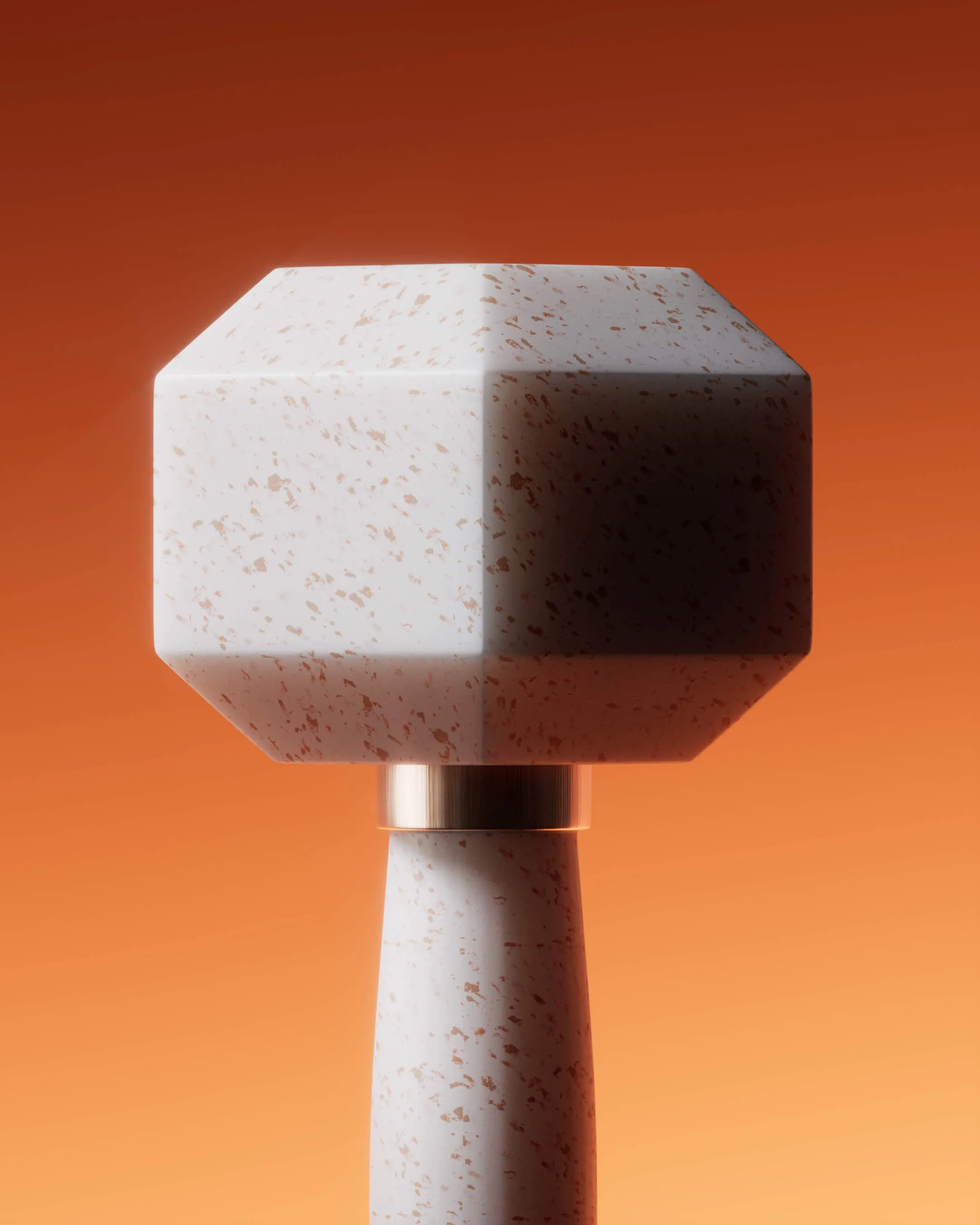 Image of half of a vertical hand weight