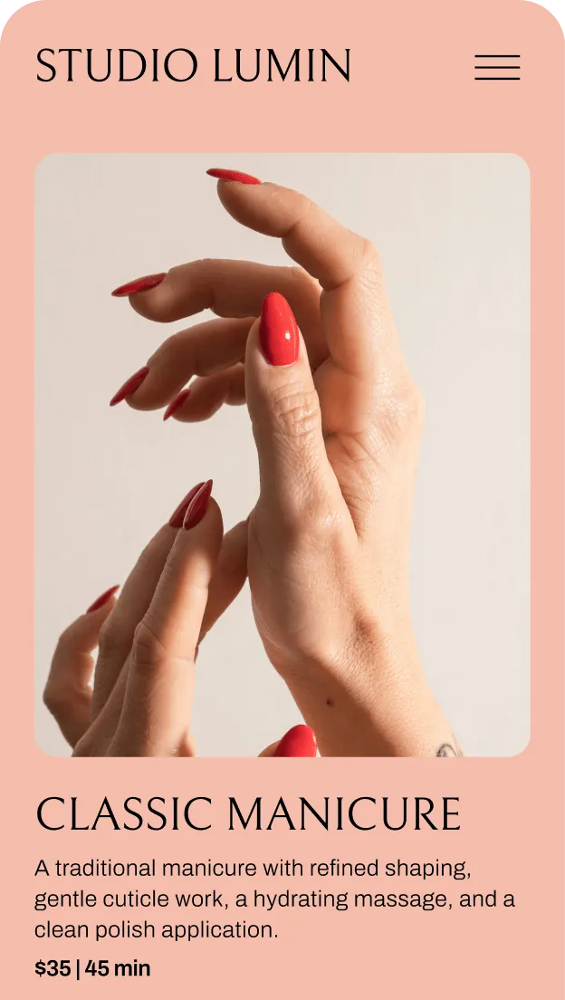 Image of woman’s hands with red nails