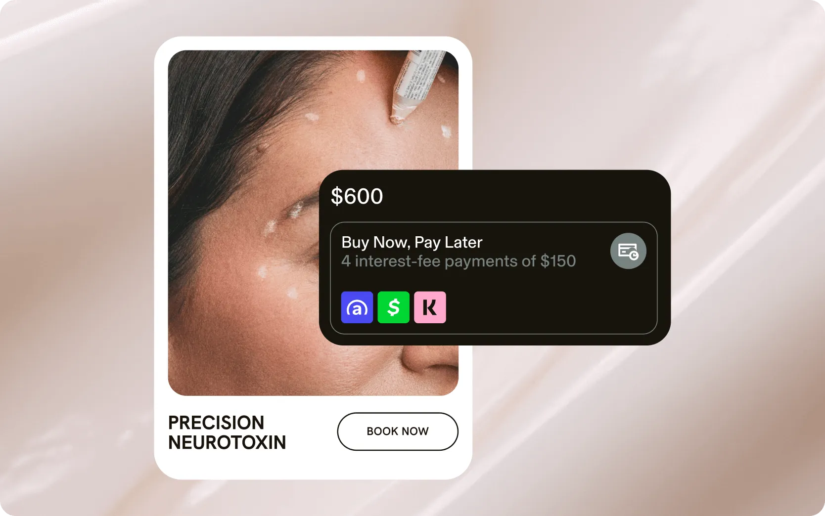 Closeup of a photo of a woman’s face getting marked for Neurotoxin treatment injections.