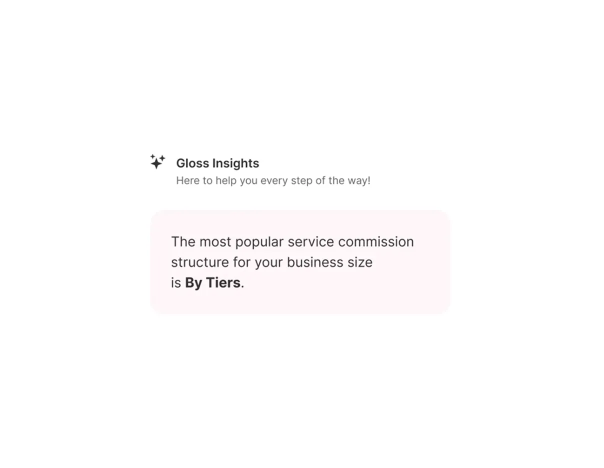 Image of a GlossGenius insight making a personalized suggestion for a business
