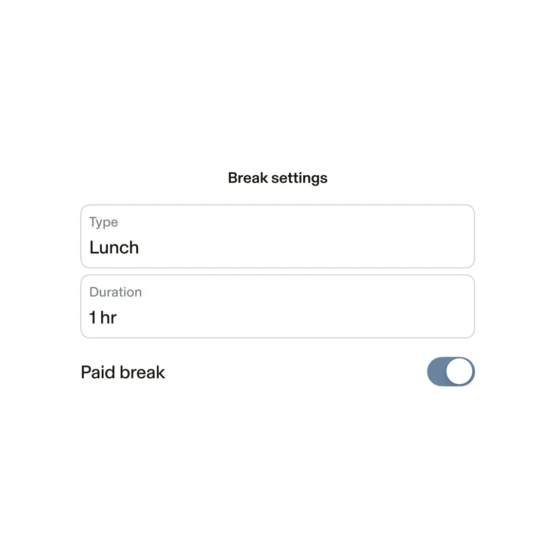 Screenshot of a prompt offering break options