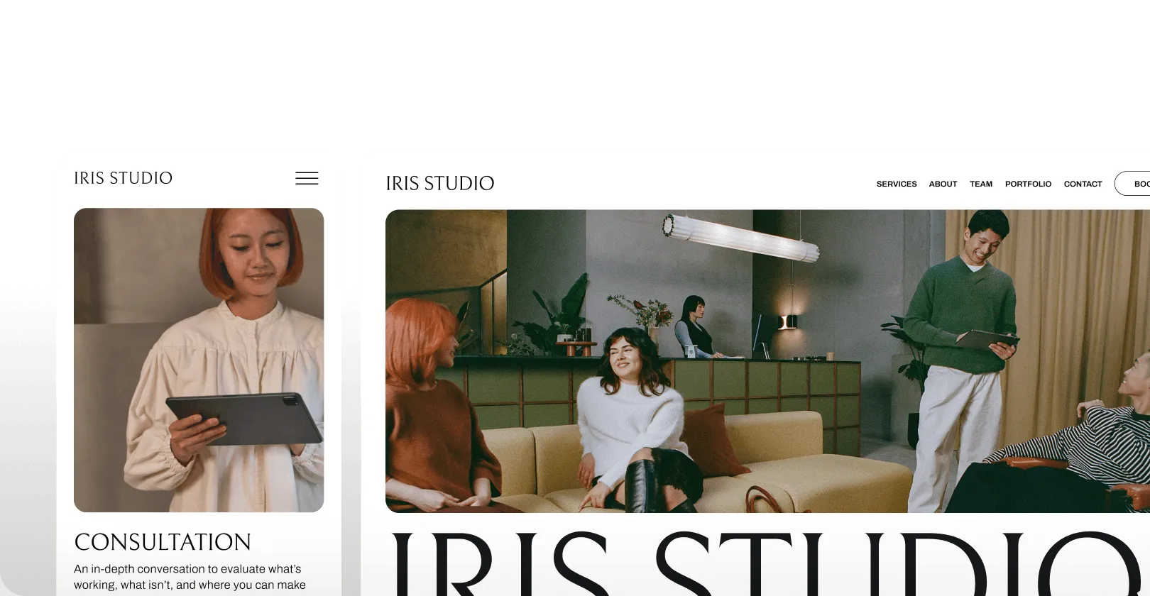Screenshot of a staff calendar with grayed-out time slots