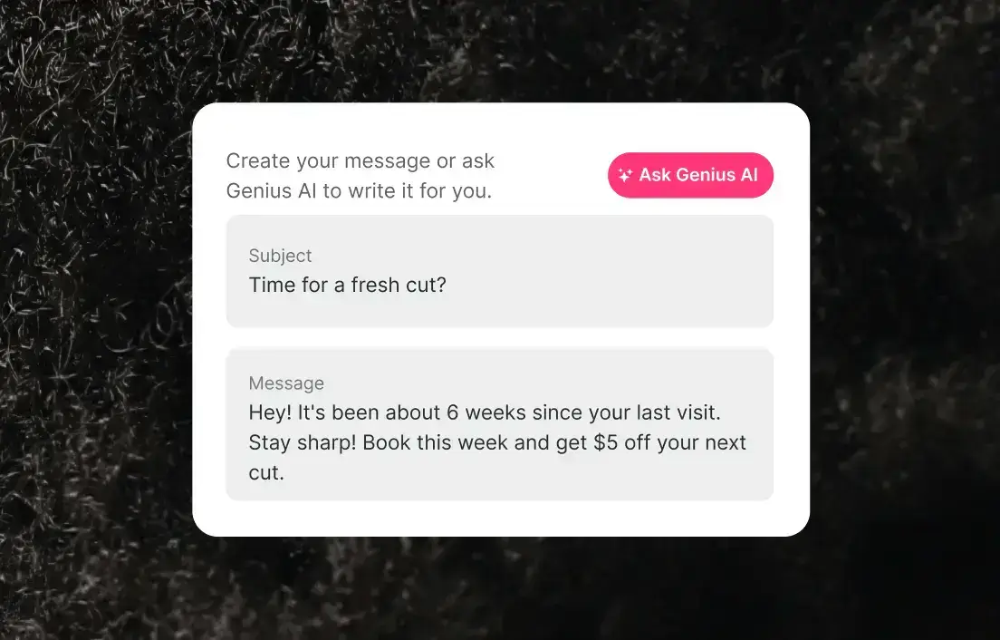 Client rebooking tools for barbershops