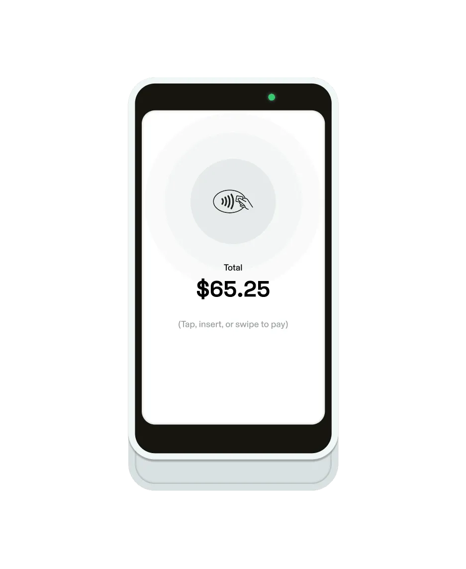 The GlossGenius Pro Reader, part of the GlossGenius chiropractic clinic POS system, displaying a $60.25 checkout total.