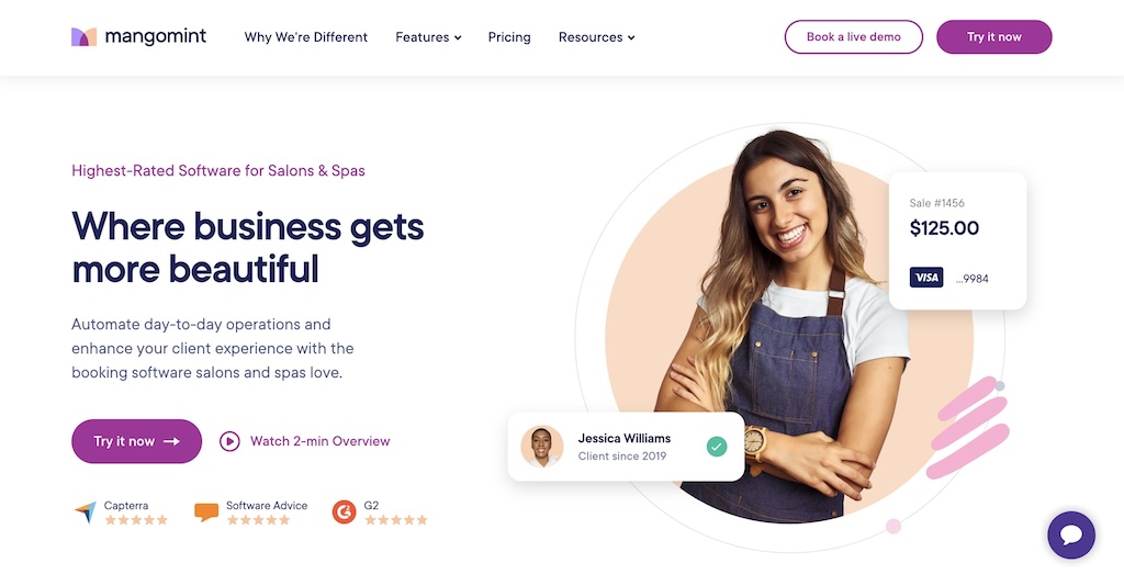 Mangomint cloud-based salon accounting software with intuitive financial tracking