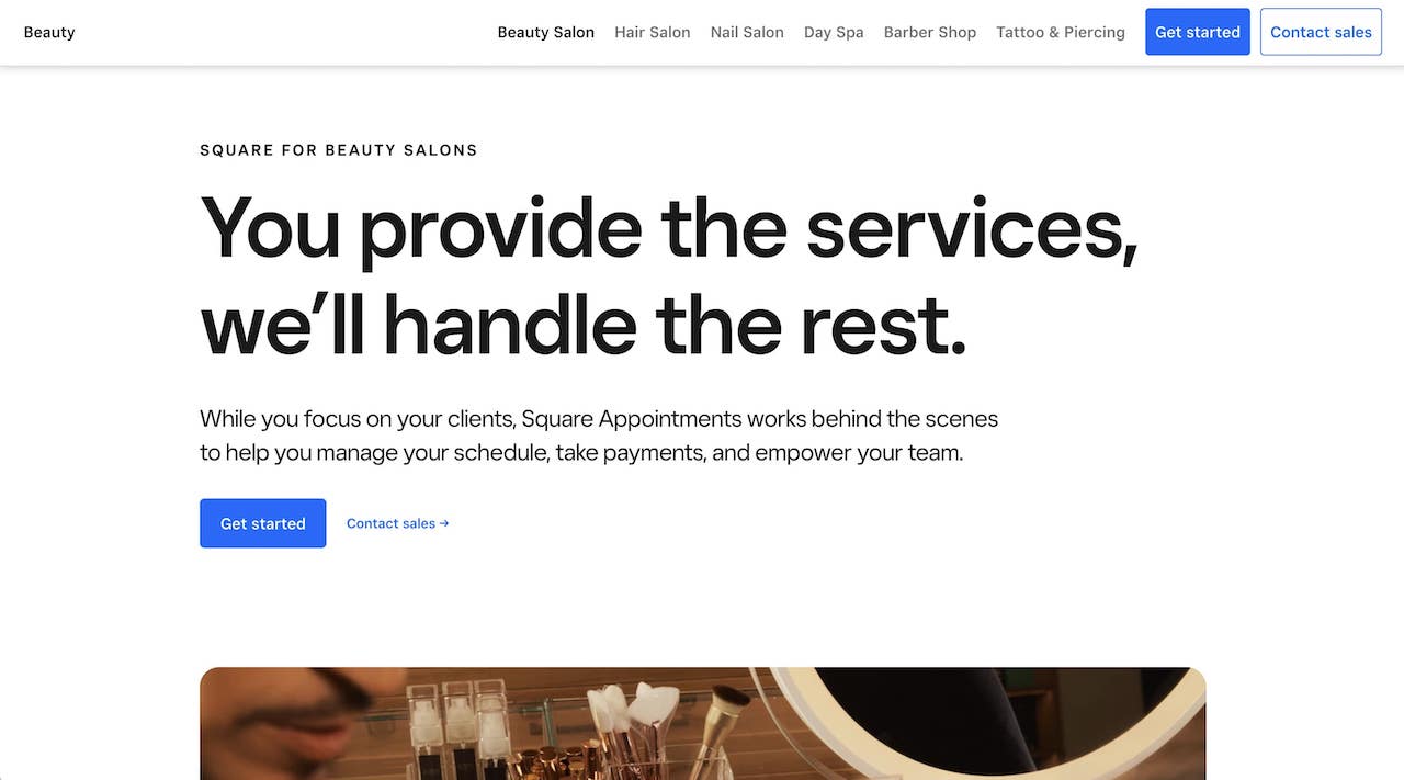 Square salon POS system for tanning salon payments