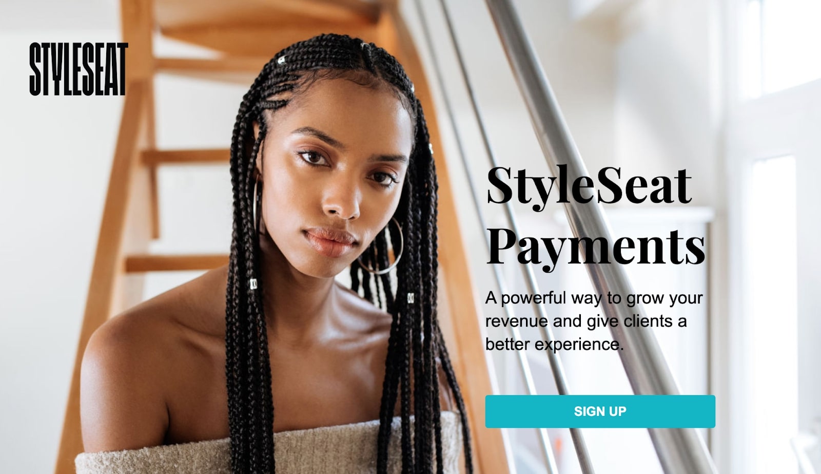 StyleSeat payment processing interface for beauty professionals
