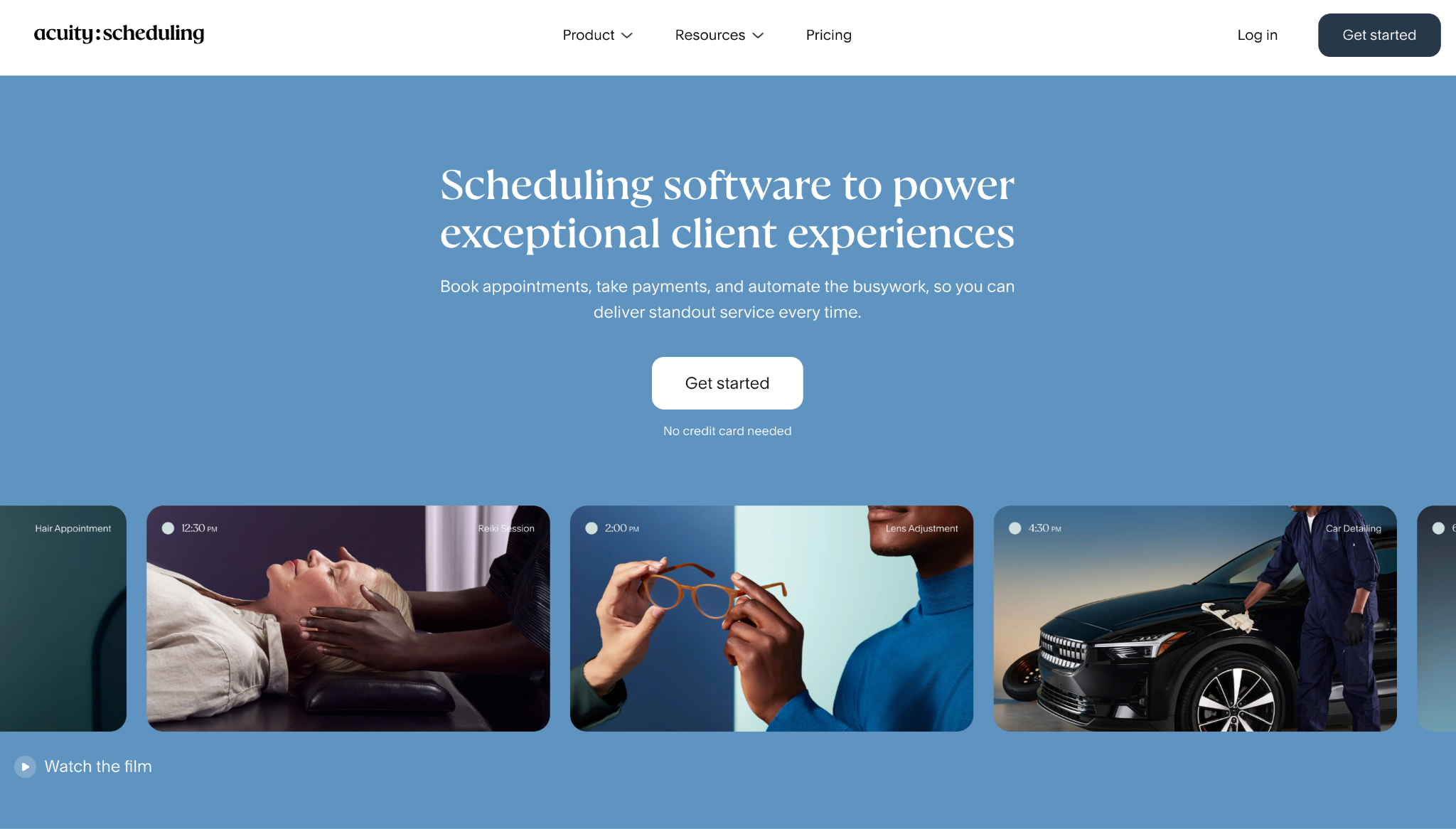 Acuity Scheduling appointment booking app calendar view