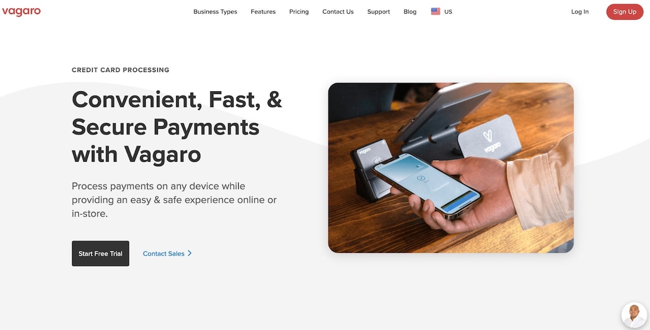 Vagaro salon credit card processing software interface