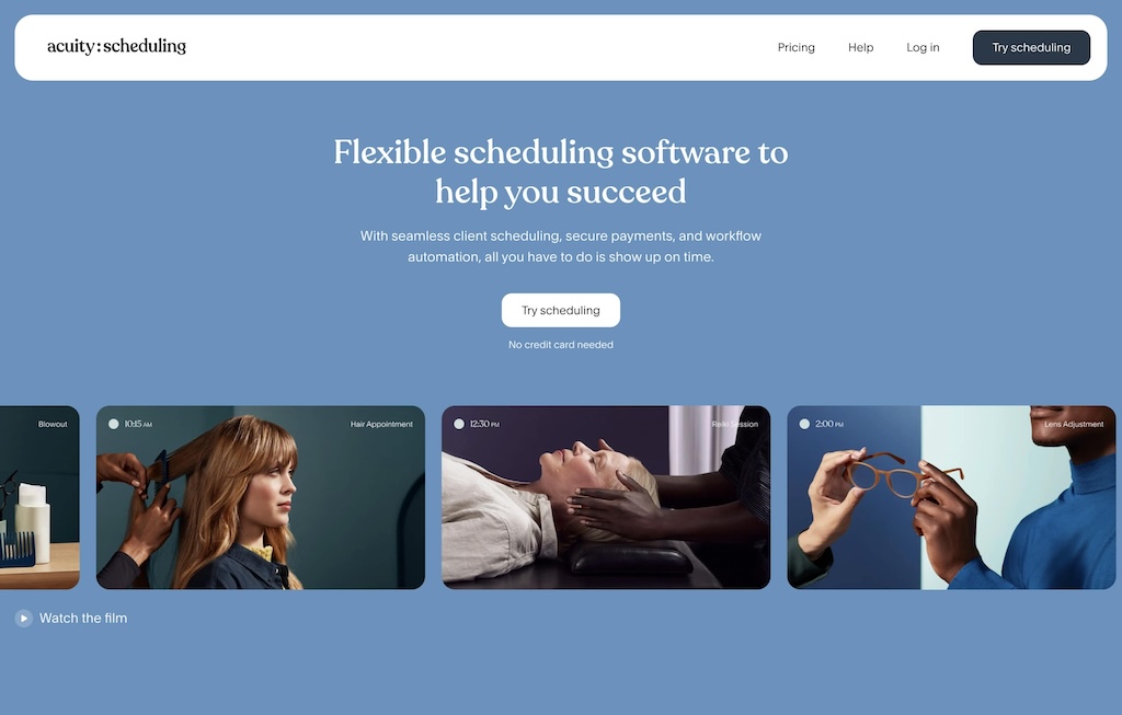 Acuity Scheduling online appointment booking system for salons