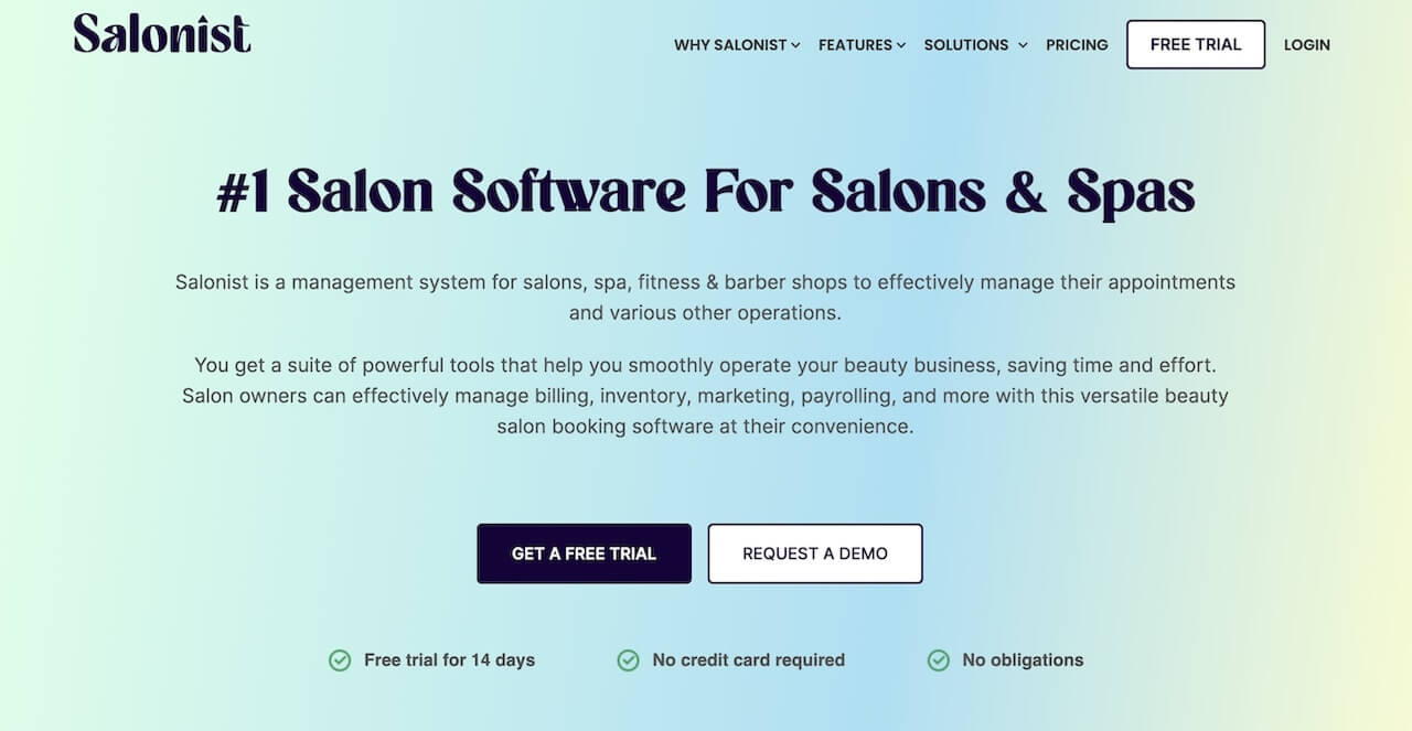 Salonist booking software for beauty, wellness, and health businesses as a DaySmart alternative