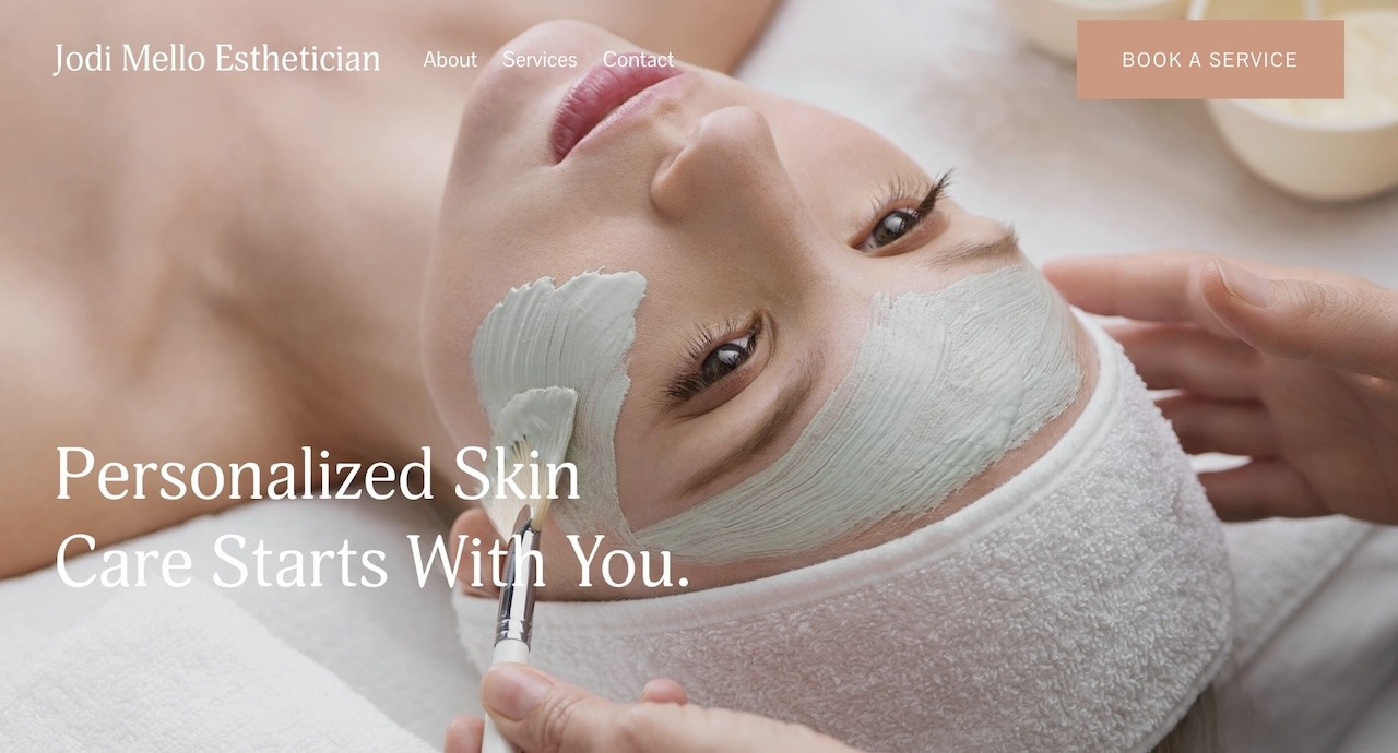 Jodi Mello Esthetician website