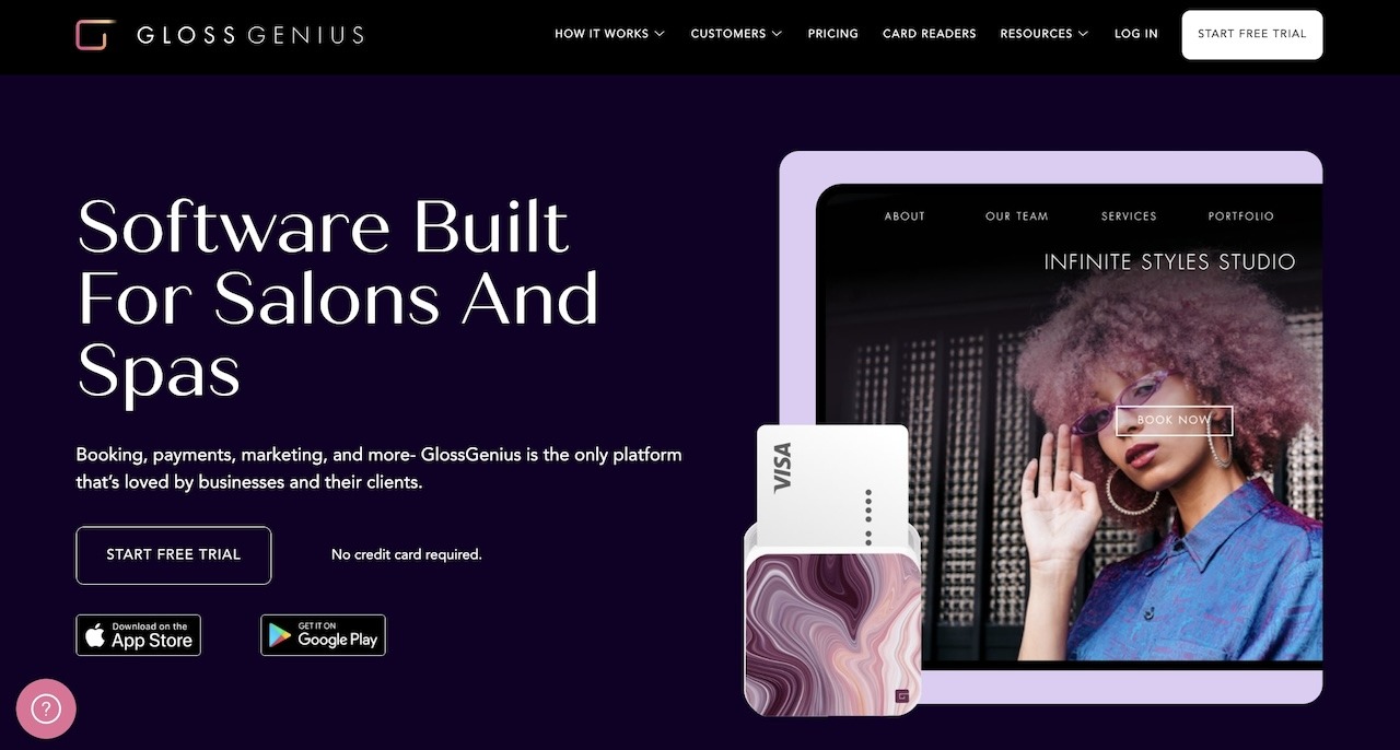 GlossGenius spa and salon software