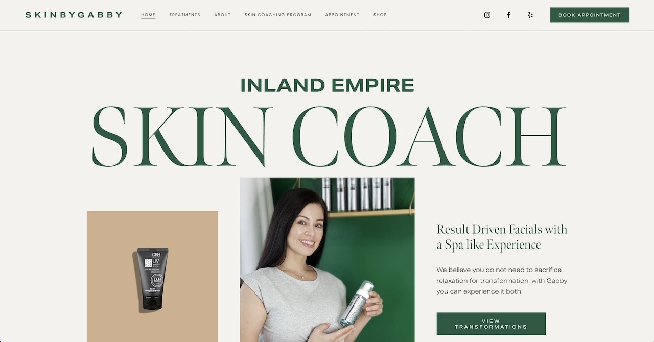 Skin by Gabby website