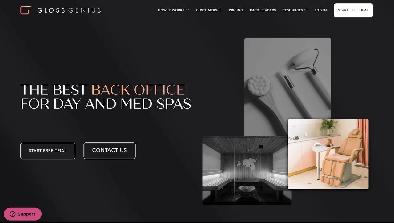 GlossGenius medical spa software