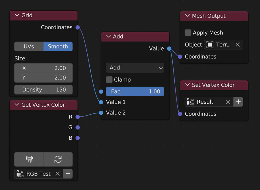 Vertex Color Example Node Layout